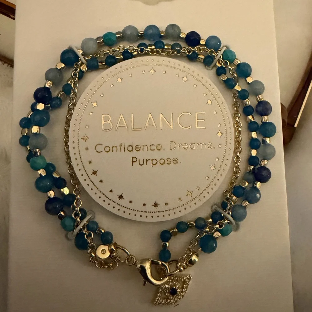 Unwritten Blue and Gold Multi-Strand Bracelet - Picture 2 of 6